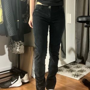 Black corduroy jeans